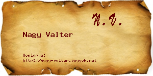 Nagy Valter névjegykártya