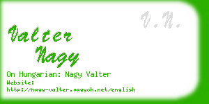 valter nagy business card